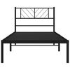vidaXL Cadre de lit métal sans matelas avec tête de lit noir 100x200cm