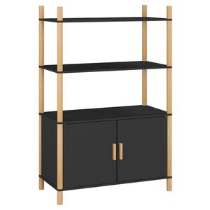 vidaXL Buffet haut Noir 80x40x121 cm Bois d'ing&eacute;nierie