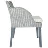 vidaXL Chaise &agrave; manger avec coussin Gris Rotin naturel