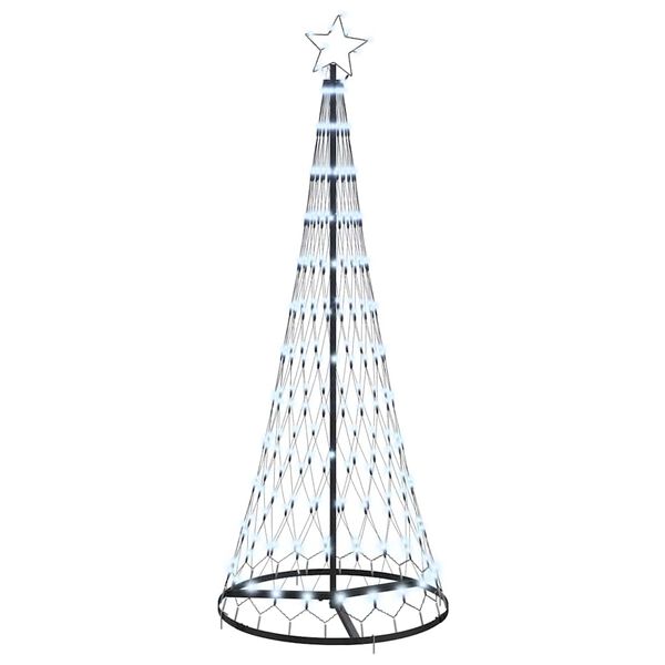 vidaXL Arbre de Noël LED Blanc froid 71 x 71 x 184,5 cm Métal