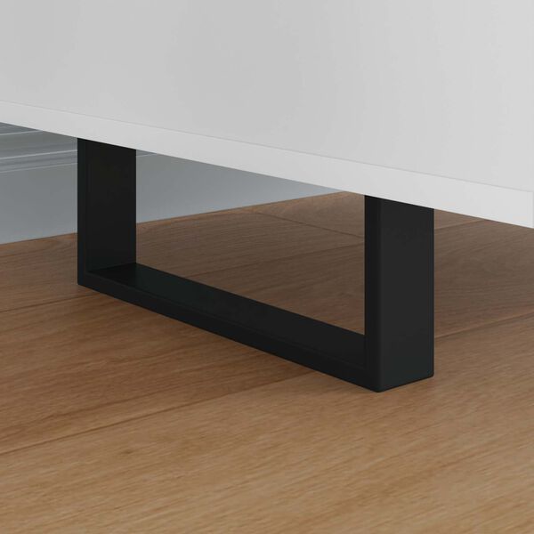 vidaXL Pieds de meuble 12 pcs Noir 28,1 x 4 x 10 mm Fer