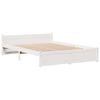 vidaXL Lit biblioth&egrave;que sans matelas blanc 120x190 cm bois pin massif