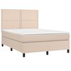 vidaXL Sommier à lattes de lit avec matelas Cappuccino 140x190 cm