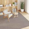 vidaXL Tapis de surface Carr&eacute; LUGO Taupe 200 x 200 cm Polyester