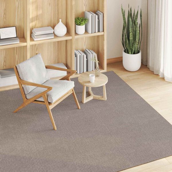 vidaXL Tapis de surface Carr&eacute; LUGO Taupe 200 x 200 cm Polyester