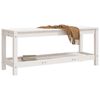 vidaXL Banc de jardin blanc 108x35x45 cm bois massif de pin