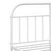vidaXL Cadre de lit m&eacute;tal sans matelas et pied de lit blanc 140x190 cm