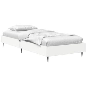 vidaXL Cadre de lit Blanc 80 x 200 cm Bois d'ing&eacute;nierie