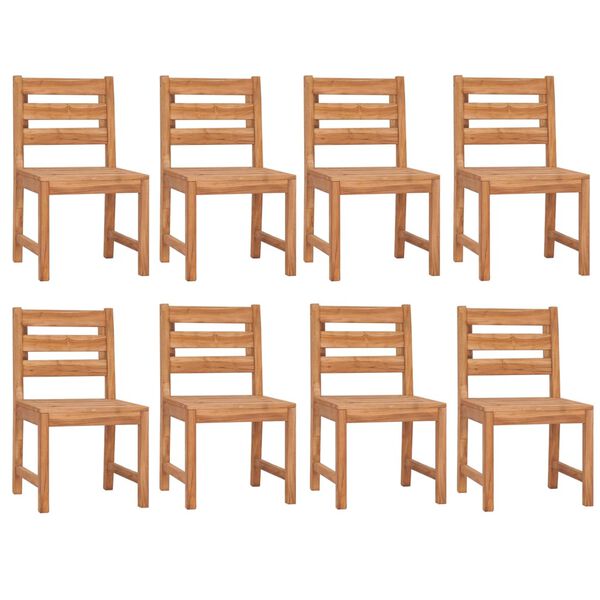 vidaXL Ensemble &agrave; manger de jardin 9 pcs Bois de teck solide