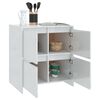 vidaXL Buffet Blanc brillant 70x41x75 cm Bois d'ing&eacute;nierie