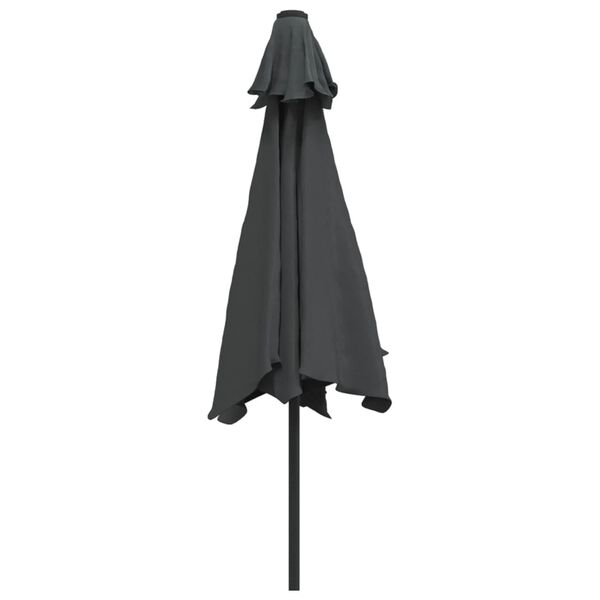 vidaXL Parasol d'ext&eacute;rieur avec poteau en m&eacute;tal 300 cm Anthracite