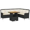 vidaXL Canap&eacute;s de jardin 2 pcs avec coussins Noir R&eacute;sine tress&eacute;e