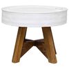 vidaXL Table basse Bois de récupération massif 60x45 cm Blanc