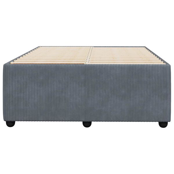 vidaXL Cadre de lit sans matelas gris fonc&eacute; 120x200 cm velours