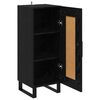 vidaXL Buffet Ch&ecirc;ne noir 34,5 x 34 x 90 cm Bois d'ing&eacute;nierie et fer