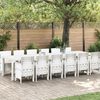 vidaXL Ensemble de salle à manger pour jardin 13 pcs Blanc Rattan Polt
