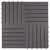 vidaXL Carreau de terrasse 10 pcs Gris 30 x 30 cm Bois d'acacia