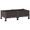 vidaXL Jardini&egrave;re avec Roues Marron 80 x 40 x 29 cm PP