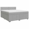 vidaXL Lit boxspring avec matelas Gris clair 140 x 200 cm Tissu