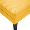 vidaXL Chaise longue avec coussin jaune clair tissu en velours c&ocirc;tel&eacute;