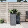 vidaXL Jardini&egrave;re et int&eacute;rieur amovible gris 21/49 L PP aspect b&eacute;ton