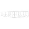 vidaXL Chenil d'ext&eacute;rieur pour chiens argent&eacute; 6x14x2 m acier galvanis&eacute;