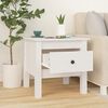 vidaXL Tables d'appoint 2 pcs Blanc 40x40x39 cm Bois massif de pin