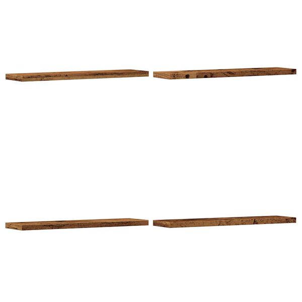 vidaXL Étagères murales 4 pcs vieux bois 40x20x1,5cm bois d'ingénierie