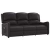 vidaXL Fauteuil de massage inclinable 3places noir brillant similicuir