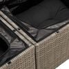 vidaXL Salon de jardin avec coussins 7 pcs gris r&eacute;sine tress&eacute;e