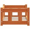 vidaXL Lit pour Chien Brun cire 55 x 45 x 28 cm Pin massif