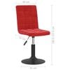 vidaXL Chaises &agrave; manger pivotantes lot de 2 rouge bordeaux velours