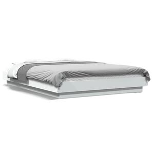 vidaXL Cadre de lit sans matelas blanc 135x190 cm