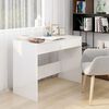 vidaXL Bureau Blanc brillant 101x50x76,5 cm Agglom&eacute;r&eacute;
