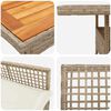 vidaXL Ensemble de salle &agrave; manger pour jardin 3 pcs Beige polyrotin