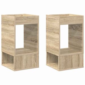vidaXL Table d'appoint 2 pi&egrave;ces Ch&ecirc;ne Sonoma 30 x 30 x 56 cm