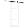 vidaXL Porte coulissante ORKDAL Blanc et Noir 83 x 211 cm