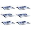 vidaXL Coussins de chaise de jardin lot de 6 40x40x4 cm tissu