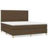 vidaXL Sommier &agrave; lattes de lit avec matelas Marron fonc&eacute; 160x200 cm