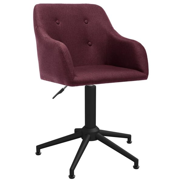 vidaXL Chaises pivotantes à manger lot de 4 violet tissu