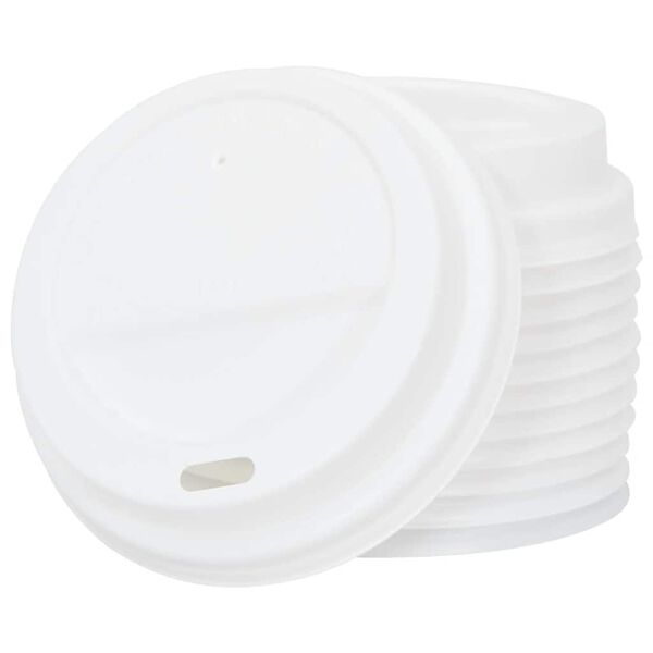 vidaXL Couvercles de tasses à café en papier Ø80 mm 8oz 1000 pcs blanc