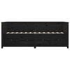 vidaXL Lit de jour sans matelas noir 75x190 cm bois de pin massif