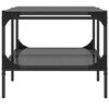 vidaXL Table basse avec dessus en verre noir 98,5x50x45 cm acier
