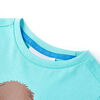 T-shirt pour enfants avec manches courtes aqua 140