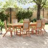 vidaXL Ensemble &agrave; Manger de jardin 7pcs bois d'acacia solide textil&egrave;ne