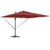 vidaXL Parasol Roma Rouge 286 x 284 x 270 cm Aluminium et polyester