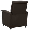 vidaXL Fauteuil de massage Marron fonc&eacute; Tissu