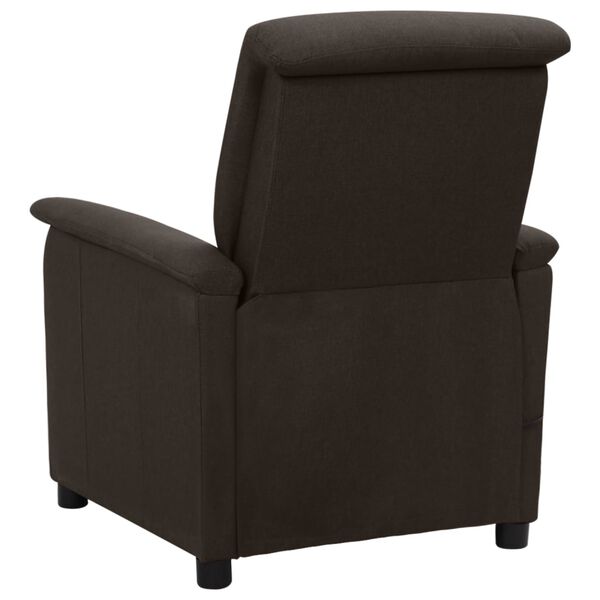 vidaXL Fauteuil de massage Marron fonc&eacute; Tissu