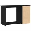 vidaXL Bureau avec porte Ch&ecirc;ne noir 50 x 115 x 75 cm Bois d'ing&eacute;nierie