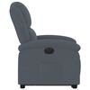 vidaXL Fauteuil inclinable électrique gris foncé velours